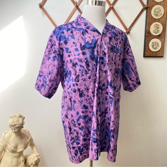 Abstract Button Up Shirt Made In Ghana - Picture 11 of 16